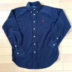 新品未使用Ralph Lauren 紺色 長袖シャツ M(12/14) 150