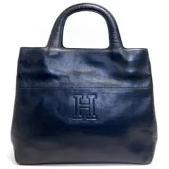 HIROFU ヒロフ ハンドバッグ トートバッグ レザー 紺 イタリア製