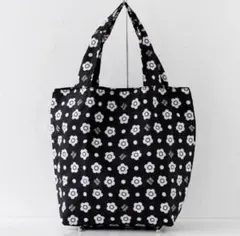 MARY QUANT マリークワント　花柄　エコバッグ　ブラック　ラージ　新品