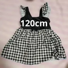 120cm チェック柄 ワンピース水着