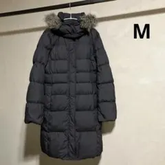 ユニクロ ライトウェイトダウンフーデットコート 黒 M ベルトなし