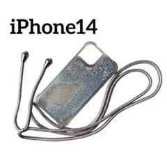 iPhone14 ケース キラキラ ソフトケース ショルダー ストラップ 調節可