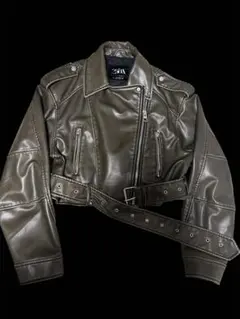 古着　ライダースジャケット　レザー　短丈　y2kアユム着用　モード