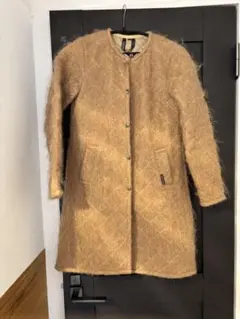 LAVENHAM ウール混合キルティングロングコート