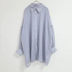 INGNI シアー シャツ ブラウス グレー Mサイズ オーバーサイズ