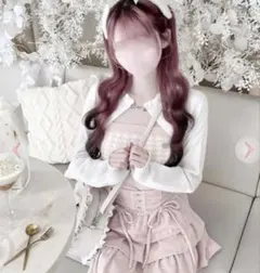 ハニーミュウ HONEYMEW 千鳥アンサンブルニットトップス Fサイズ