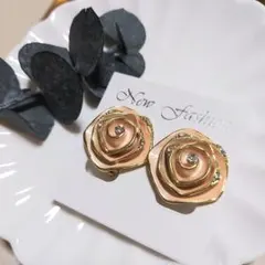 バラ　イヤリング　結婚式　パーティー