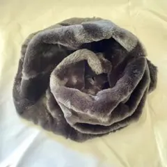 ブラック フェイクファー ネックウォーマー