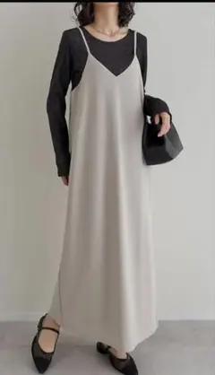 新品ラフラフ　低身長キャミソールワンピース Vネック