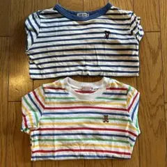 DOUBLE.B ストライプ Tシャツ 110cm 2枚セット