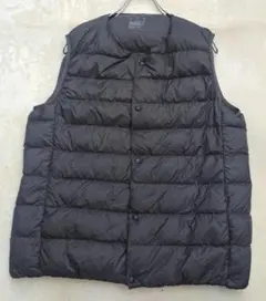 MUJI 　無印良品　ダウンベスト 黒　L　レディース