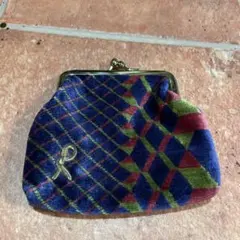 がま口コインケース 青・緑・赤チェック