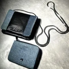 廃盤品　ディーゼル　デニム　折り財布 小銭入れ付き　2way チェーンショルダー