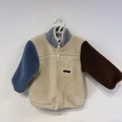 フリース アウター ベージュ 青 茶色　80