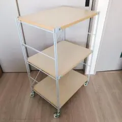 無印良品 ステンレスユニットシェルフ オーク材棚セット 小 キャスター付き