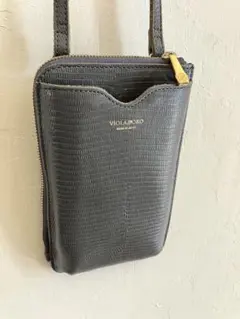 VIOLAd'ORO（ヴィオラドーロ）　お財布兼スマホショルダー　グレーのサムネイル
