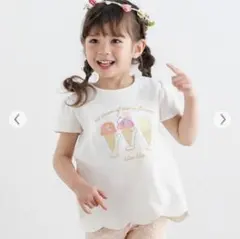 SLAPSLIP シャカシャカキラキラアイスクリームモチーフスカラップ裾Tシャツのサムネイル