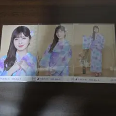 乃木坂46 生写真　浴衣　2025 3種コンプ　北海道　　小川彩