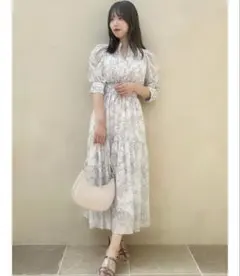 パイピングカラーコスモワンピース　Sサイズのサムネイル