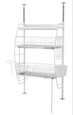 断捨離うさぎ様専用 無印良品ホワイト 4段スチールラック バスケット