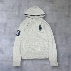 【ビッグポニー】POLO RALPH LAUREN スウェットパーカー 灰 XS