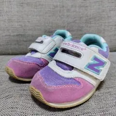 new balance キッズ スニーカー 紫ピンク　14cm