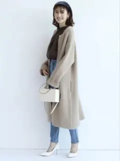 【美品】アプワイザーリッシェ　ふわふわニットコート