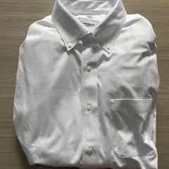 ホワイト ボタンダウンシャツ 左胸ポケット付き