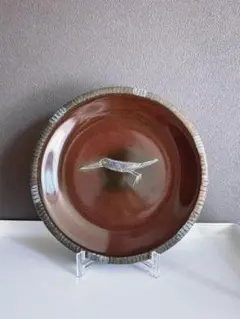 河井寛次郎作柿緑釉葡萄蔓形九寸皿 一点物 - メルカリ