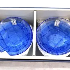 レア 月夜野工房 上越クリスタル 5客セット 石だたみ ガラスボウル 未使用