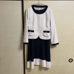 ホワイト・ネイビー セレモニースーツ 3点セット