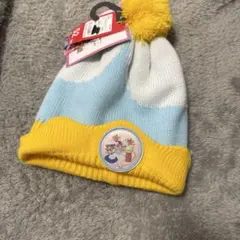 新品　ニット帽　ディズニー　シンデレラ　52センチ　ベビー　キッズ　ポンポン付