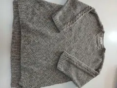 ケーブル編み長袖ニット 大サイズ マルチカラー