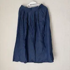 Samansa Mos2 blue デニム ロングスカート F