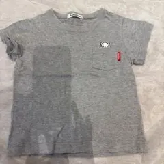 大人気！familiar クマ刺繍 グレー Tシャツ