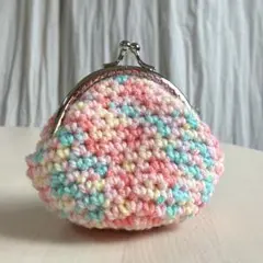 ハンドメイド かぎ針編み がま口 財布