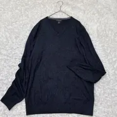 BANANA REPUBLIC Vネックニット シルク カシミヤ混 Lサイズ