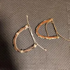 天然素材 編み込み ブレスレット 2個セット