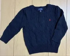 POLO RALPH LAUREN ネイビー ケーブルニットセーター 3T