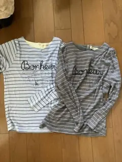 ポンポネットの長袖カットソー 2枚組