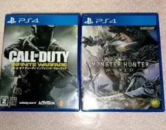 PS4 インフィニットウォーフェア　PS4 モンスターハンター ワールド