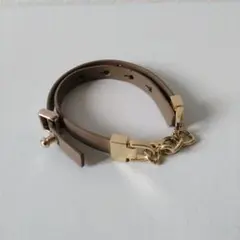 CAPRINOUVE レザー ブレスレット ベージュ ゴールド