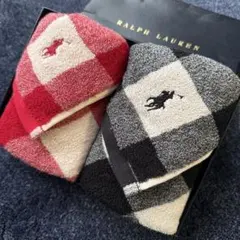 ロングサイズで使いやすい・大人気チェック柄❣️ラルフローレン フェイスタオル
