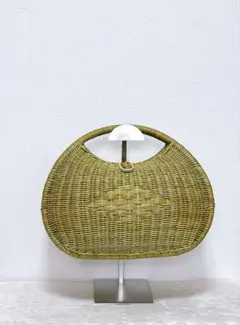 [超美品] 緑色 かごバッグ ハンドバッグのサムネイル