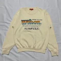 90s Wilson 刺繍×プリント デカロゴ スウェットトレーナー ウィルソンのサムネイル
