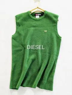DIESEL グリーン ノースリーブ ベスト S