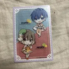 フリューくじ 初音ミク　G賞クリアカード　ミク&リン　デフォルメバージョン