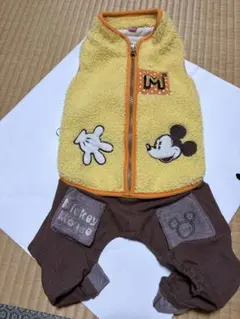 ミッキーマウス 犬服 ボア素材 ペット用ウェア Sサイズ
