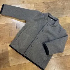 グレーフリース ボタン付きアウター サイズ90