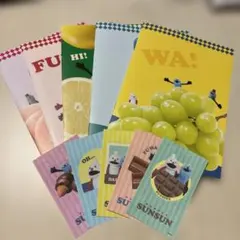 パペットSunsun ノート５冊ステッカー 5枚